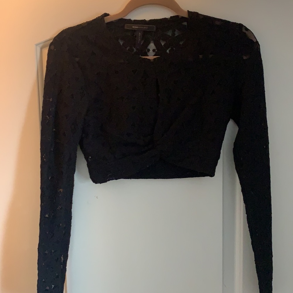 BCBG Lace Crop Top